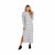 Medium White and Grey Stripe Owen Midi Dress