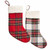 White Tartan & Sherpa Stockings