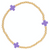 Purple Gold Cross 3mm Bead Bracelet