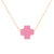 16" Pink Gold Cross Necklace