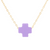 16" Purple Gold Cross Necklace