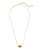 Anna Short Pendant Gold Maroon Necklace