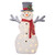 Lighted Flocked Tinsel Snowman  40"