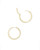 Jack Hoop Gold Clear Crystal Earring