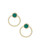 Davie Hoop Gold Teal Earrings