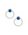 Davie Hoop Silver Blue Opal Earrings