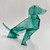 Origami Sitting dog Emerald