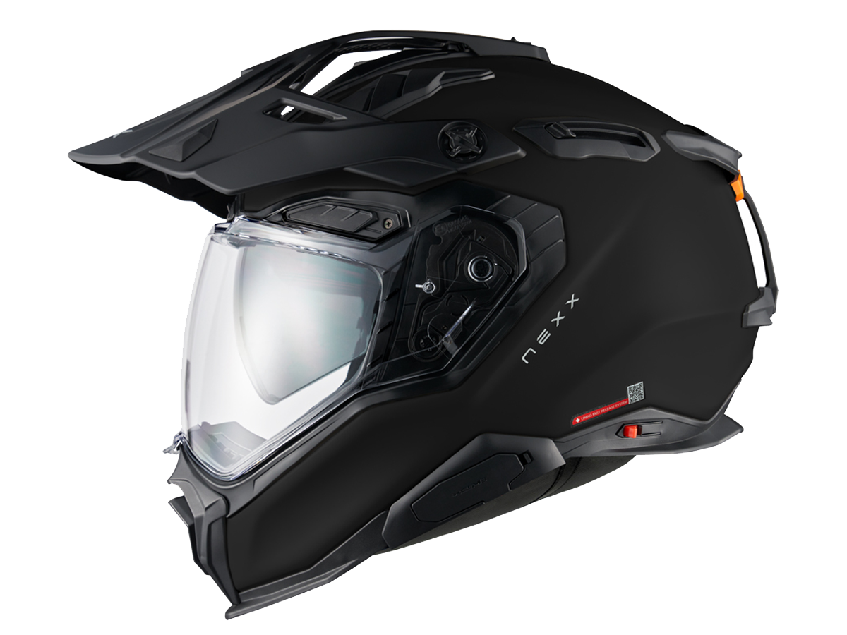 Nexx Matte Black Adventure Motorcycle Helmet: MOTO-D Racing