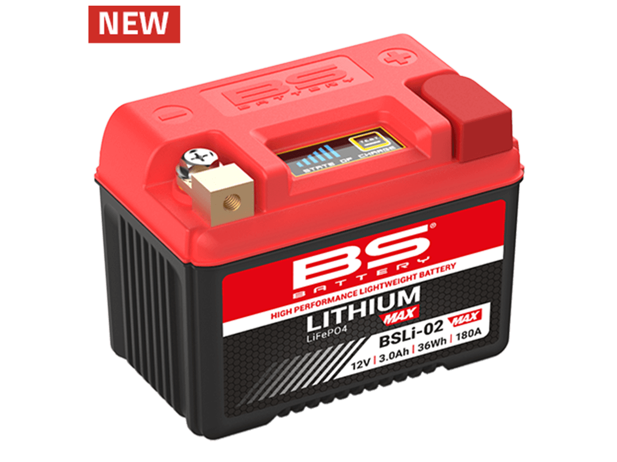 BS Battery BSLi-02 Lithium Motorcycle Battery (LiFePO4) (Max) (180 CA ...