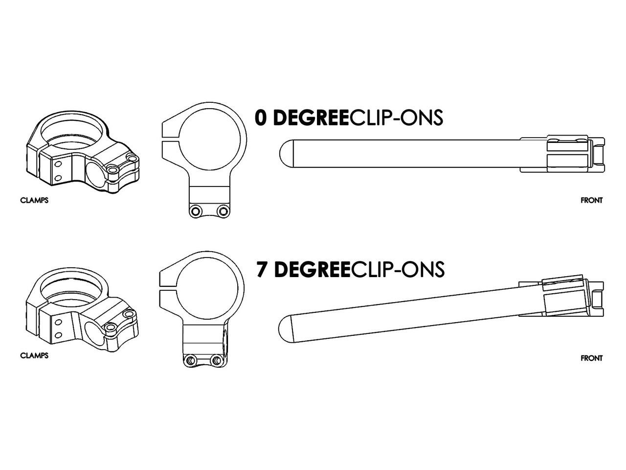取寄せ VORTEX Handlebar - Clip-On - 41 mm - 7 - Black CL0041K #DRAG #06010591 Vortex Clip-Ons (Standard Offset) (0\u0027Deg): MOTO-D Racing