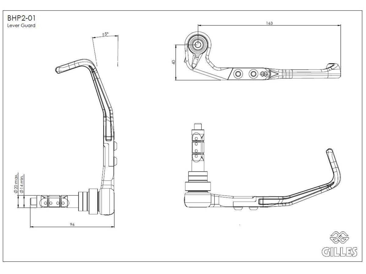 Gilles Tooling Brake Lever Guard: MOTO-D Racing