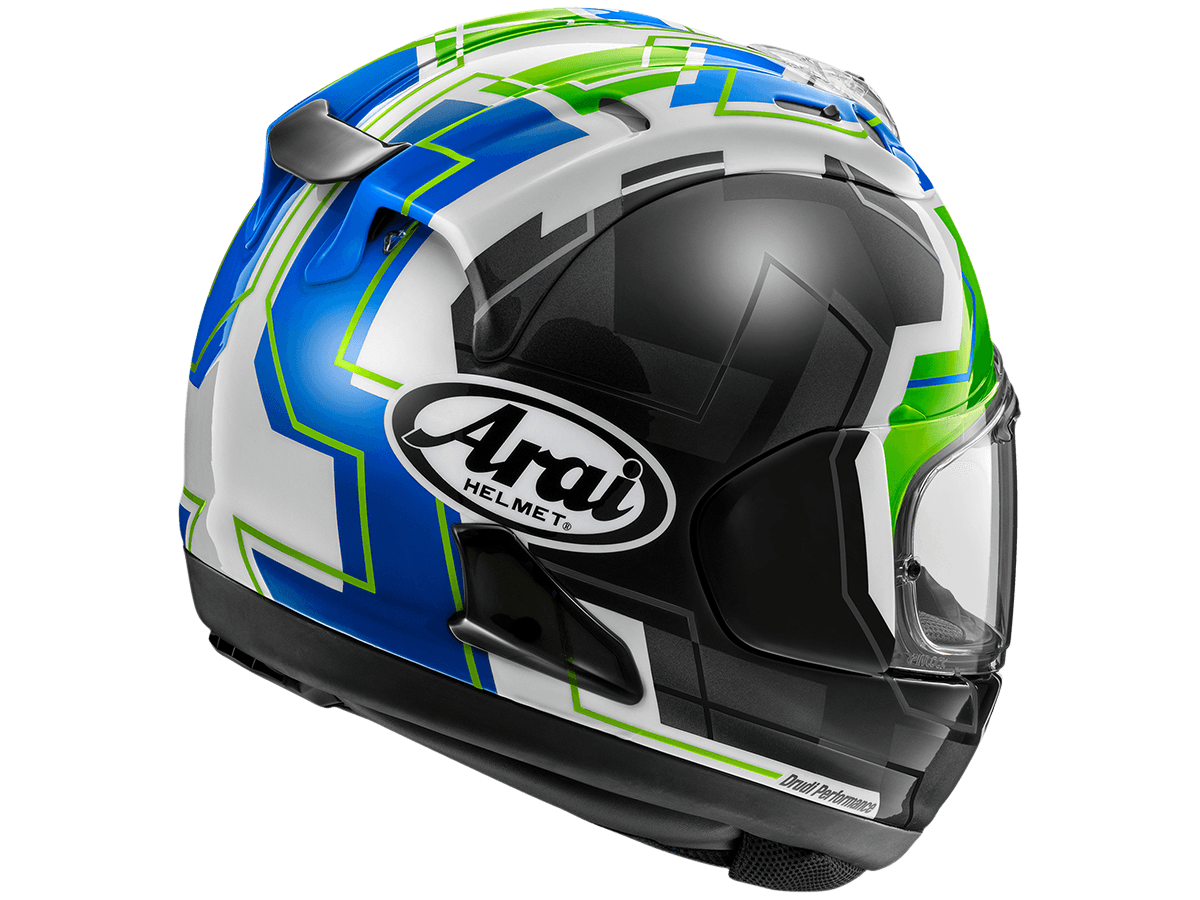 Arai Corsair-X Rea 6 Helmet Green/Blue/Black