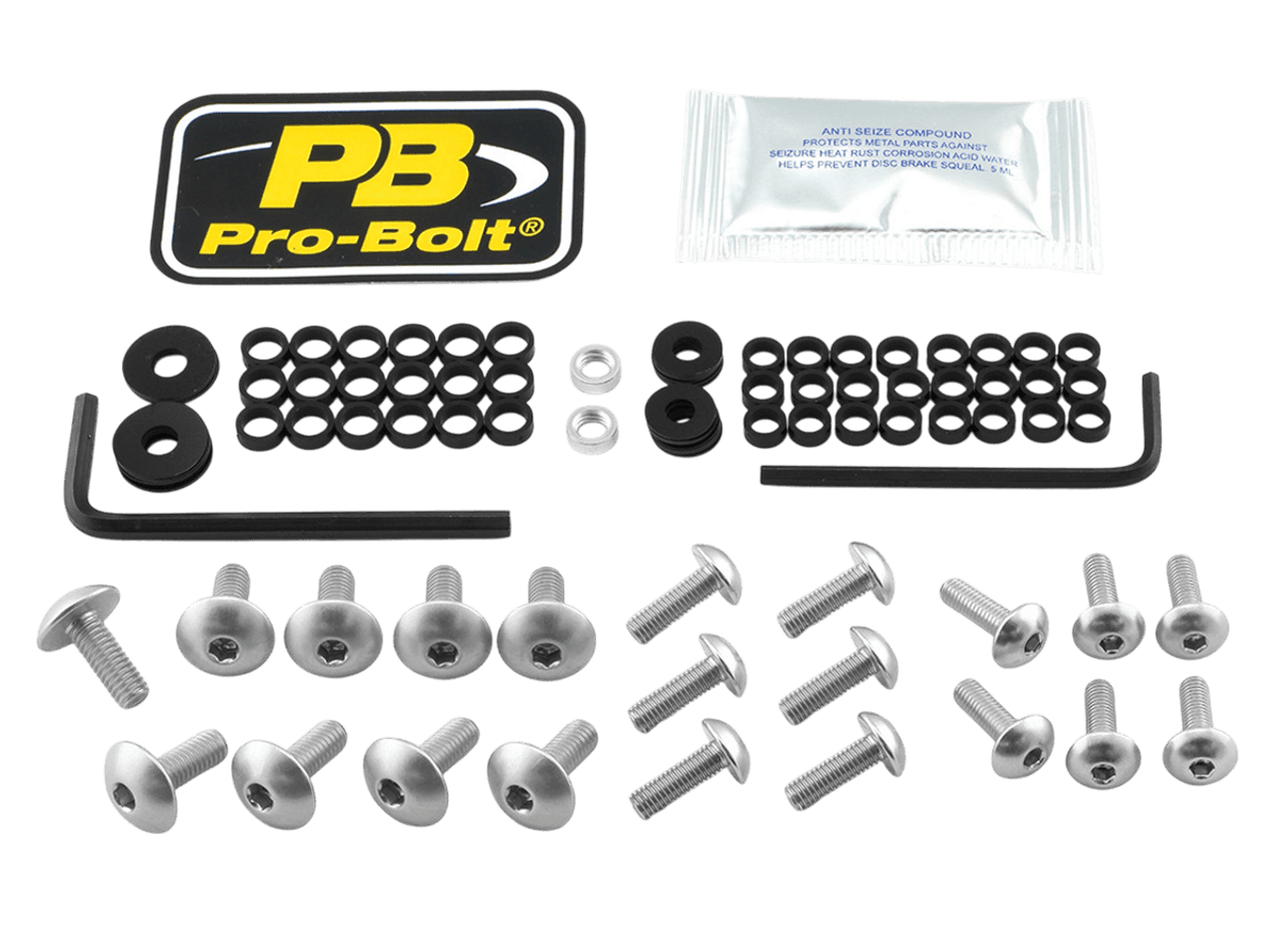 Kawasaki Ninja ZX-6R Aluminum Fairing Bolt Kit (13-18