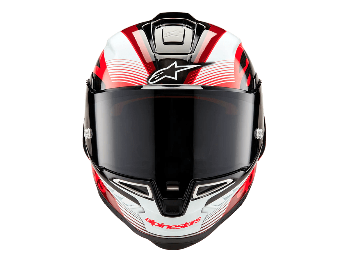 Alpinestars Supertech R10 Team Helmet Black / Carbon Red / Gloss