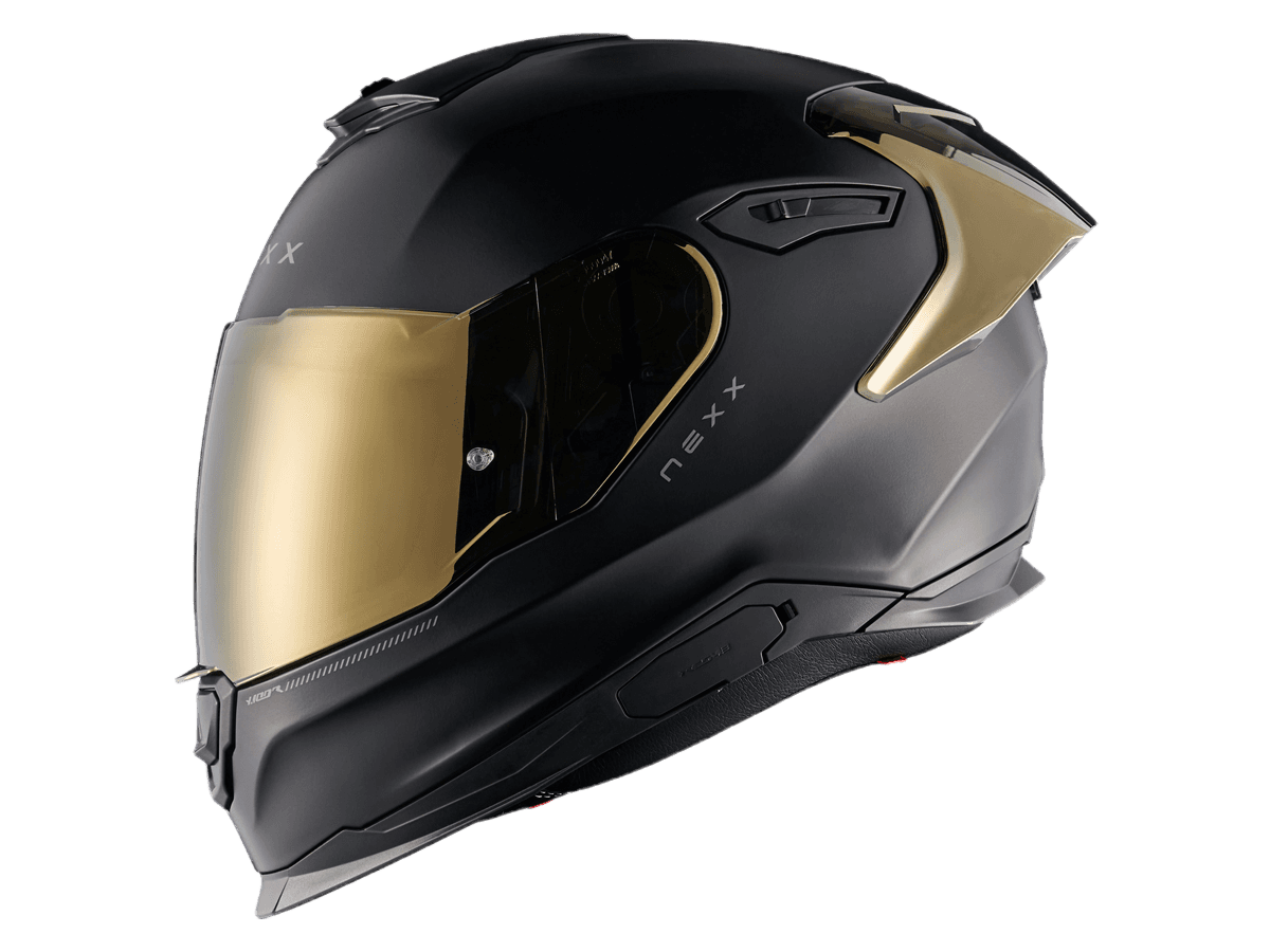 Nexx Y.100R Helmet Subsonic Matte Black / Gold: MOTO-D Racing