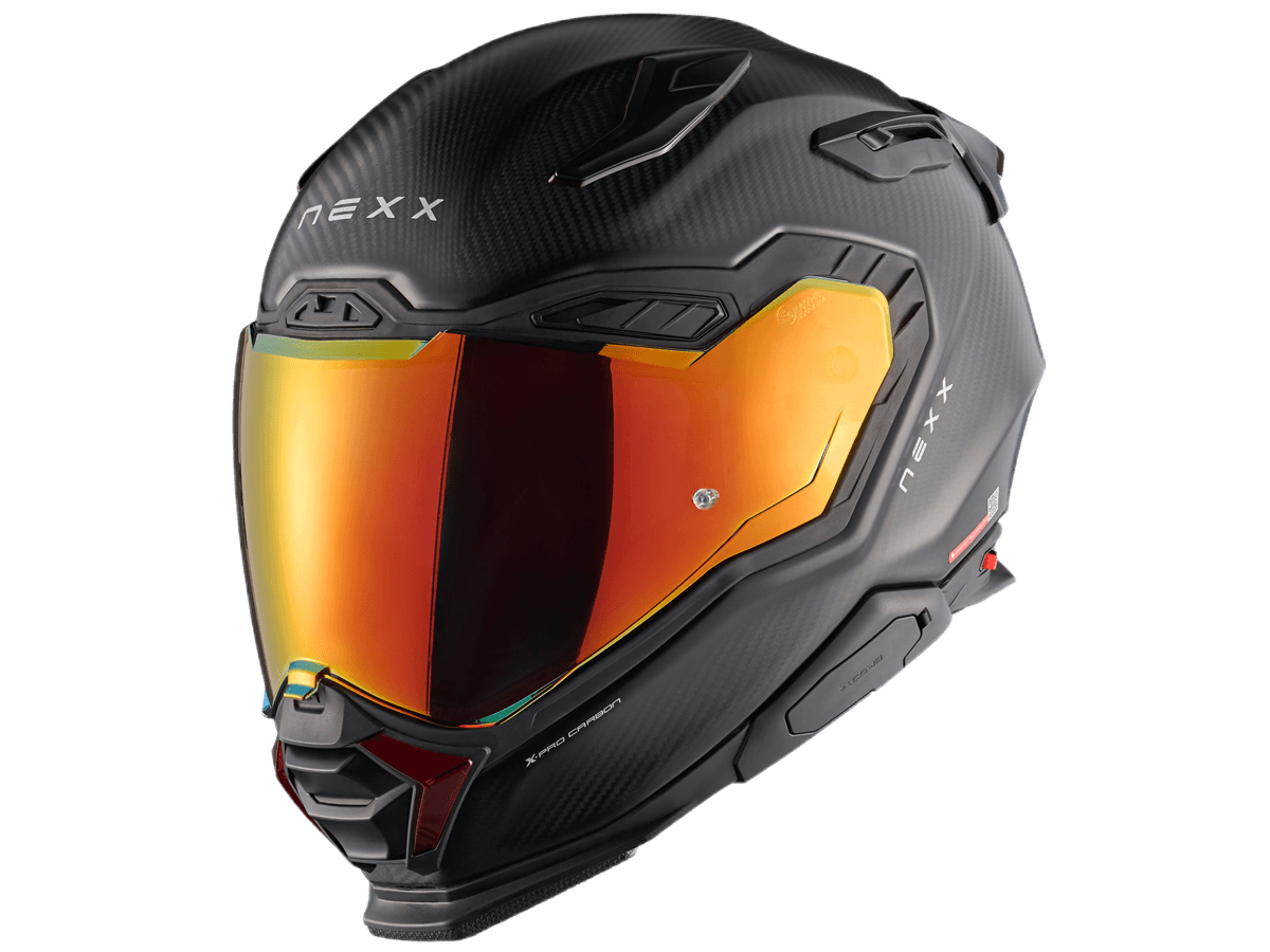 Nexx X.WST3 Helmet Carbon ZeroPro Matte Black / Gold: MOTO-D Racing