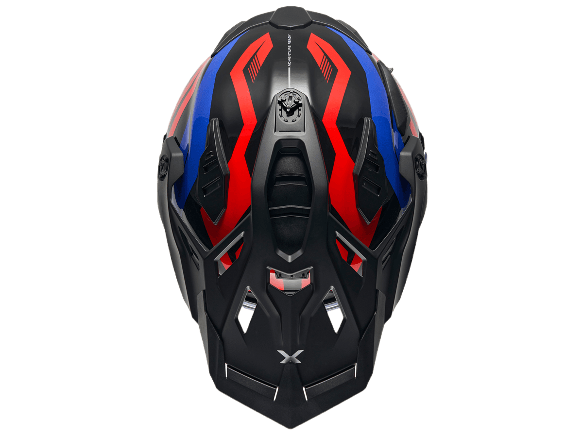 Nexx X.WED3 Gobi Red/Blue/Black Adventure Motorcycle Helmet: MOTO