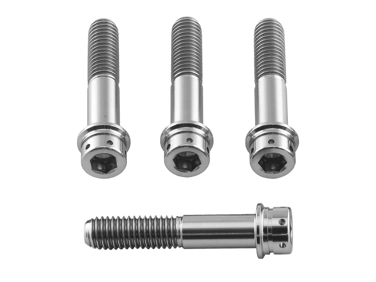 パブロ① Titanium Race Drilled Socket Cap Front Axle Motorcycle Pinch Bolts
