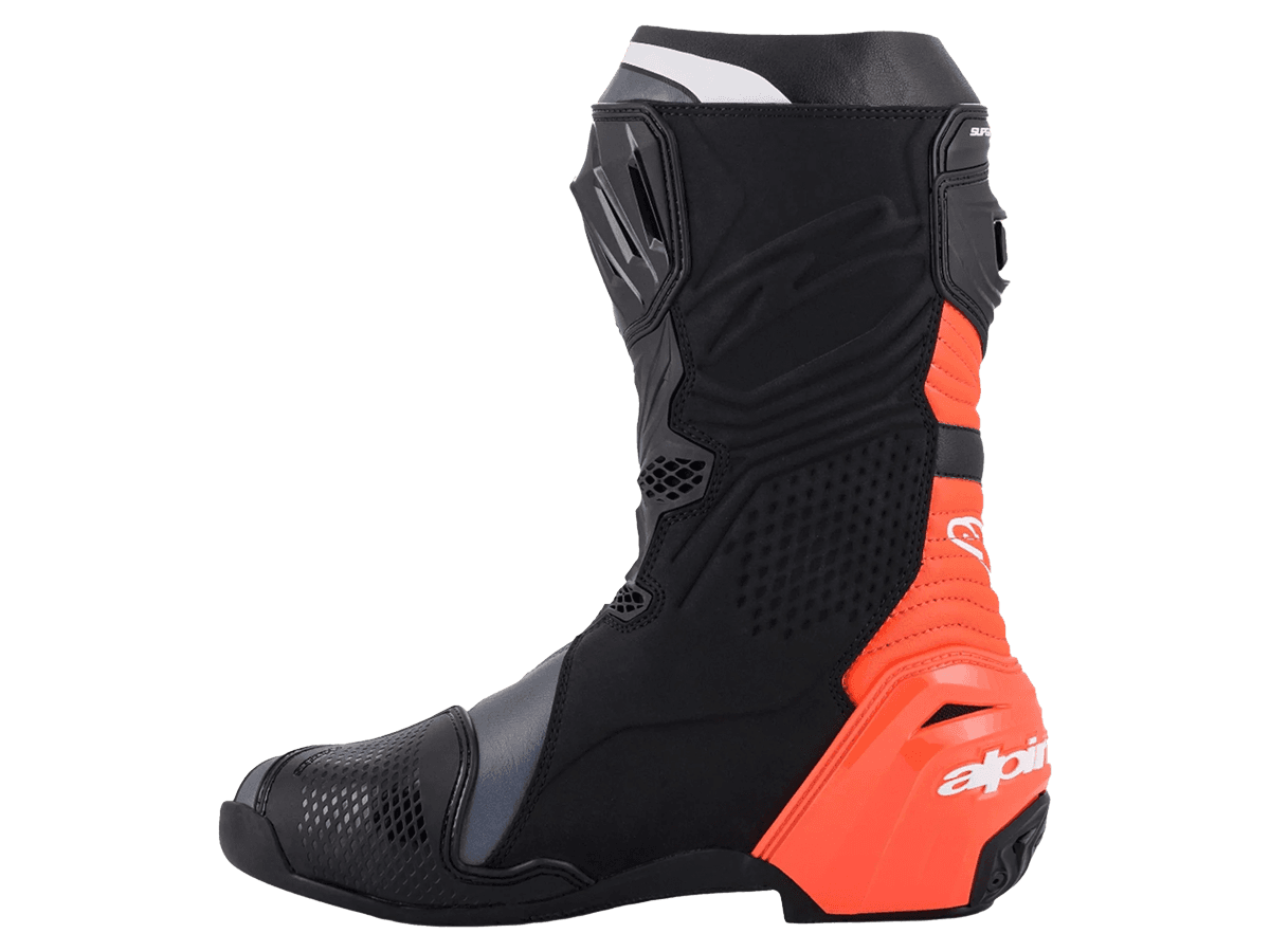 Alpinestars Supertech R Boots (Black/Red Fluo/White/Gray): MOTO-D