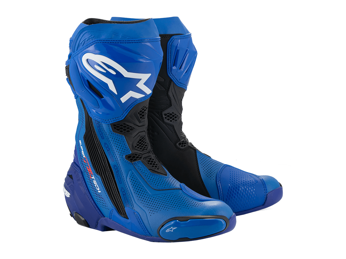 Alpinestars Supertech R Vented Boots (Blue/Black): MOTO-D Racing