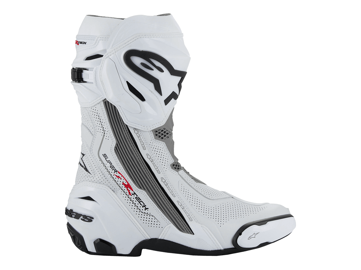 Alpinestars Supertech R Vented Boots (White/Mid Gray/Black): MOTO
