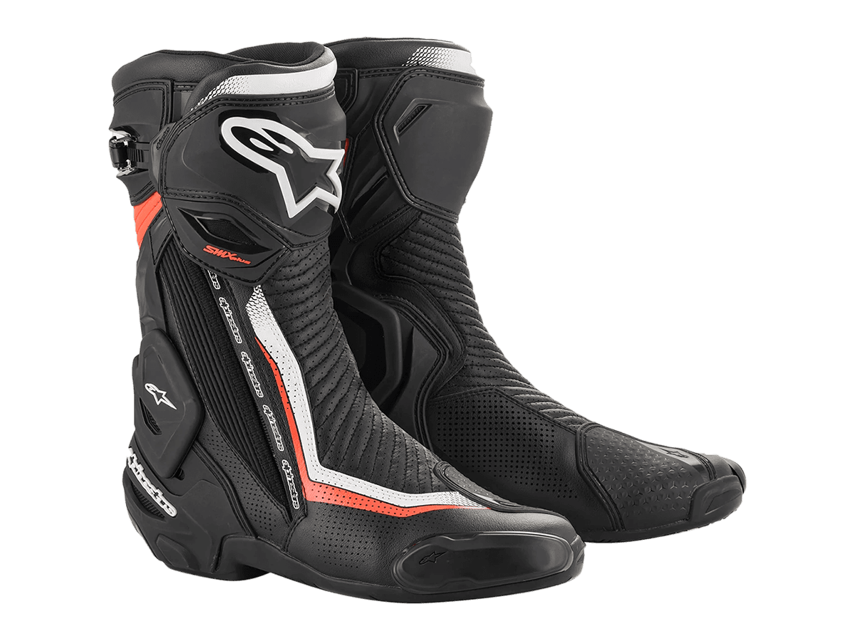 Alpinestars SMX Plus V2 Vented Boots (Black/White/Red): MOTO-D Racing