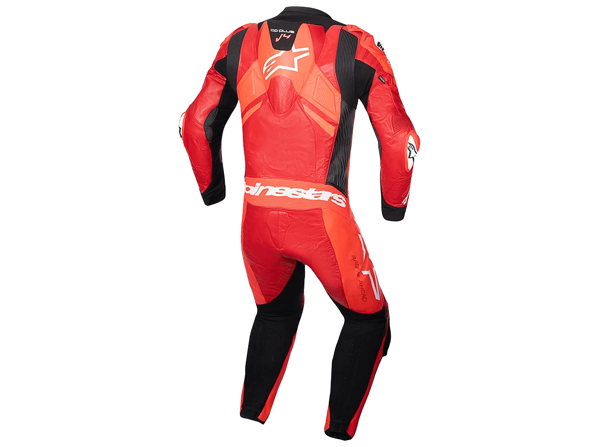 Alpinestars GP Plus V4 Sprint Leather Race Suit (Red Fluo/Mid Red