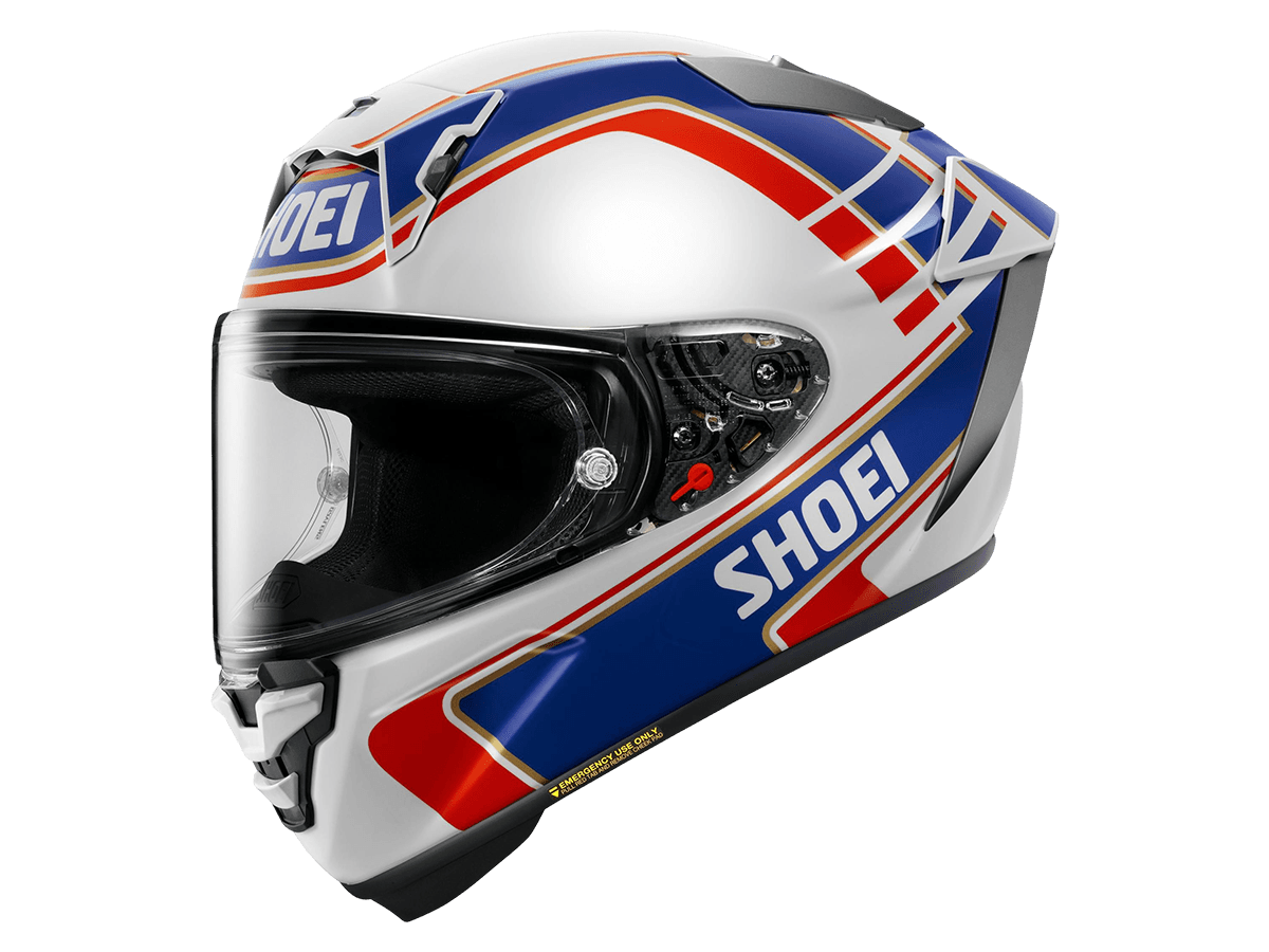 Shoei Motorcycle Helmets | X-15 Gardner Helmet TC2 White/Blue/Red