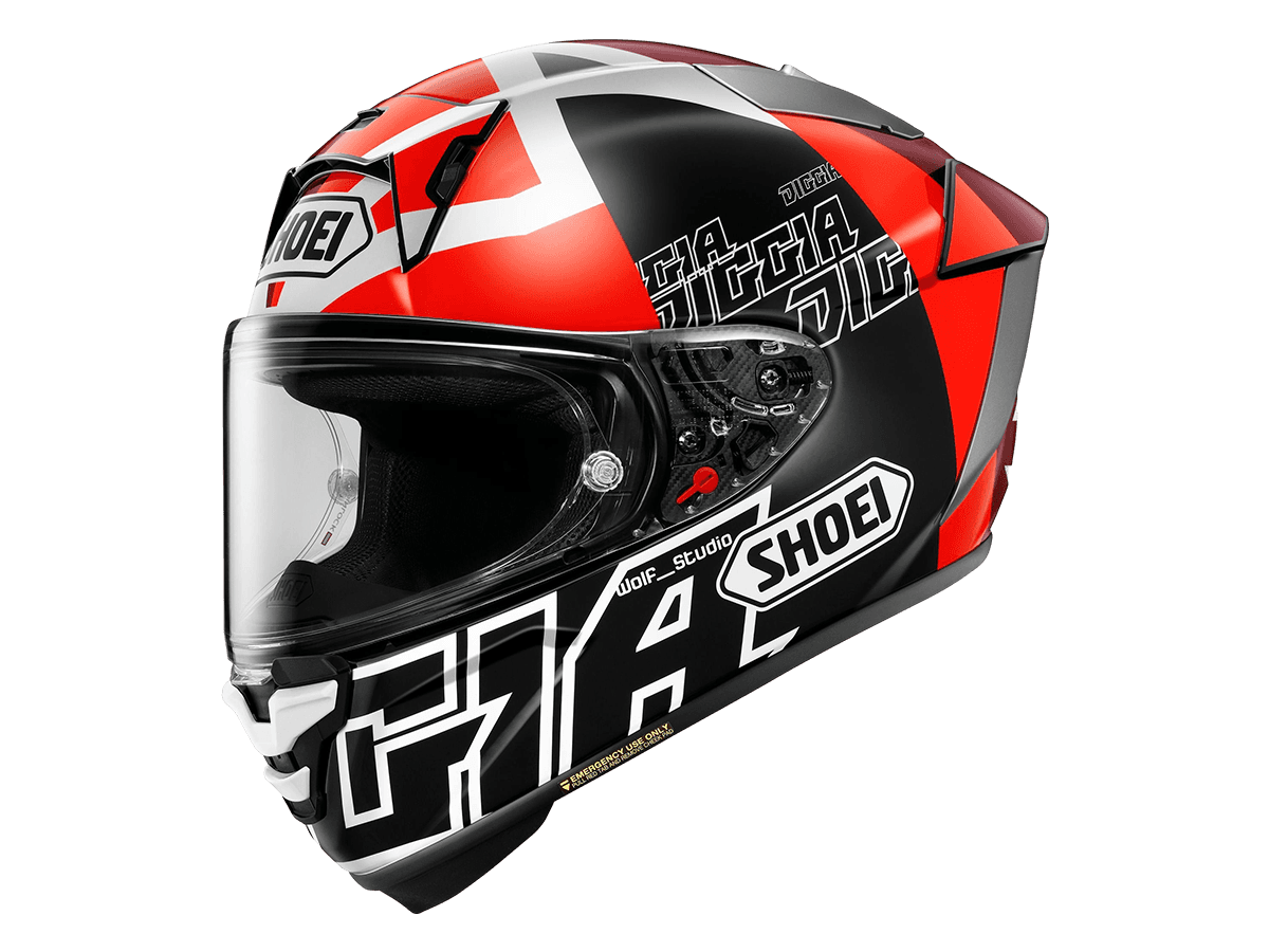 SHOEI ヘルメット ブラック/レッド Shoei Motorcycle Helmets | X-15 Diggia 2 Helmet TC1 Black / Red