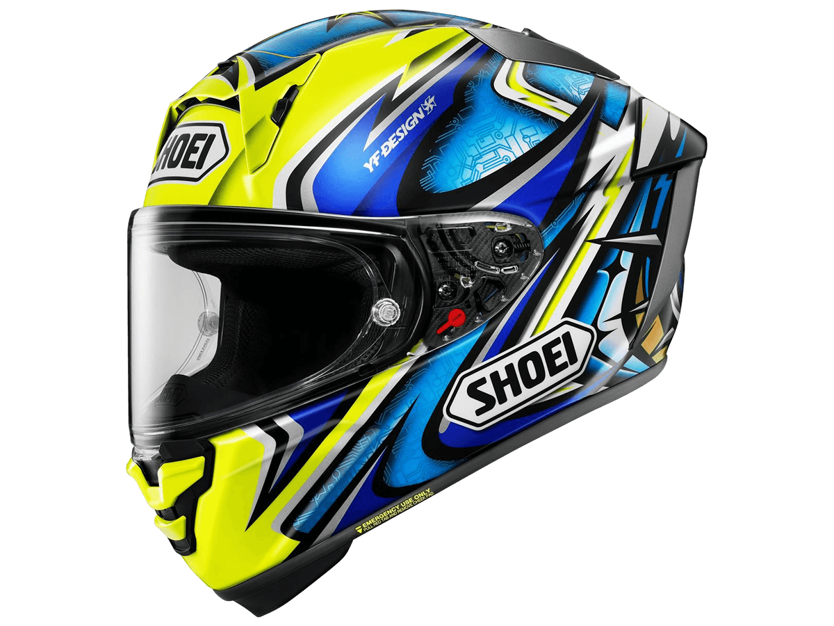 Shoei Motorcycle Helmets | X-15 Daijiro 2 Helmet TC3 Yellow / Blue