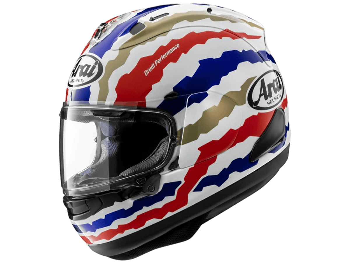 Arai Corsair-X Doohan Restyle Helmet White/Blue/Red : MOTO-D Racing