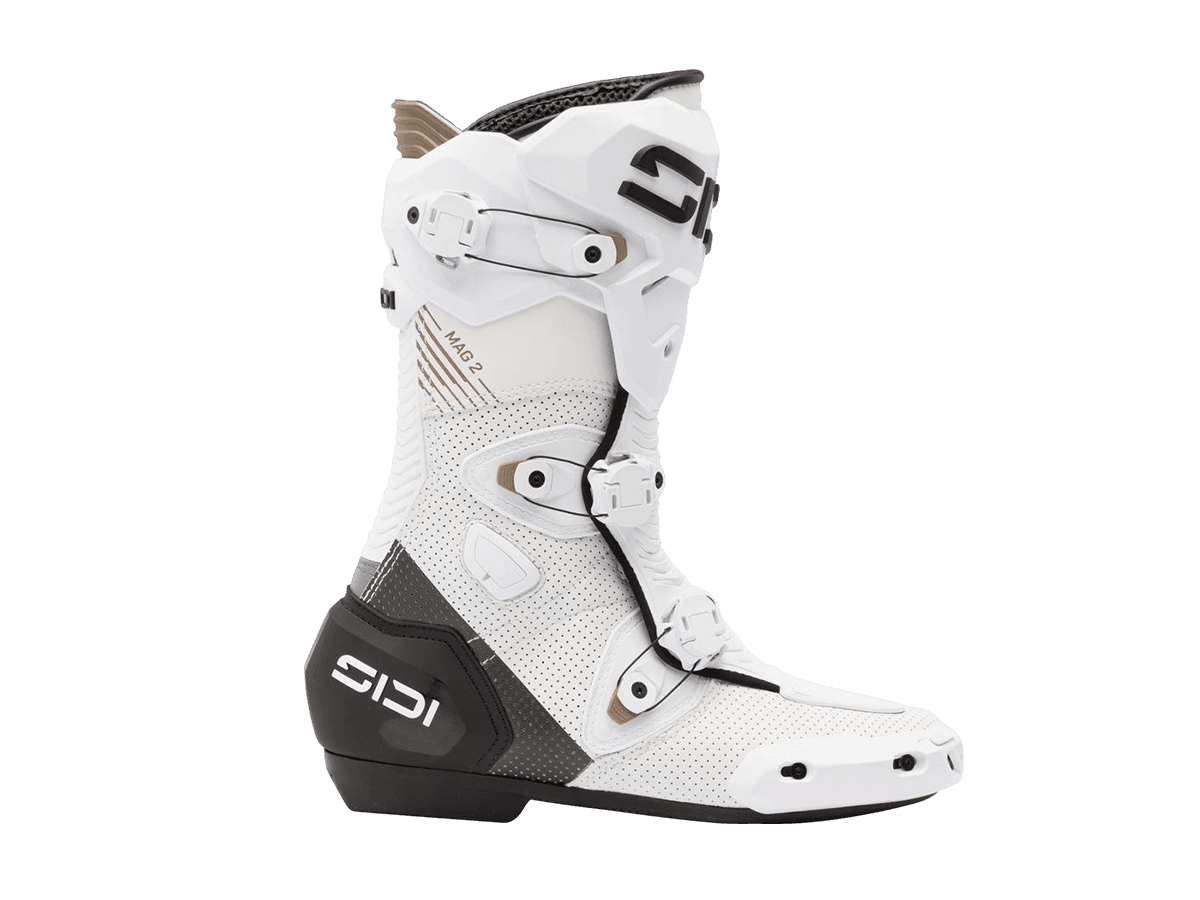 シムシメール　希少　White panther No.2 Sidi MAG-2 Motorcycle Boots White/Black : MOTO-D Racing
