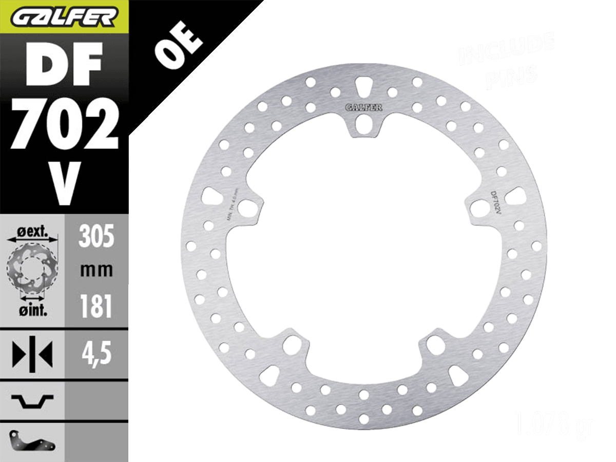 専用3 Galfer BMW R 1250 GS/GSA Front Brake OEM Style Rotor (2019+)