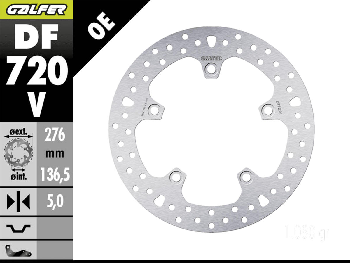 Galfer BMW R 1250/1200 GS Rear Brake OEM Style Rotor (2013+)