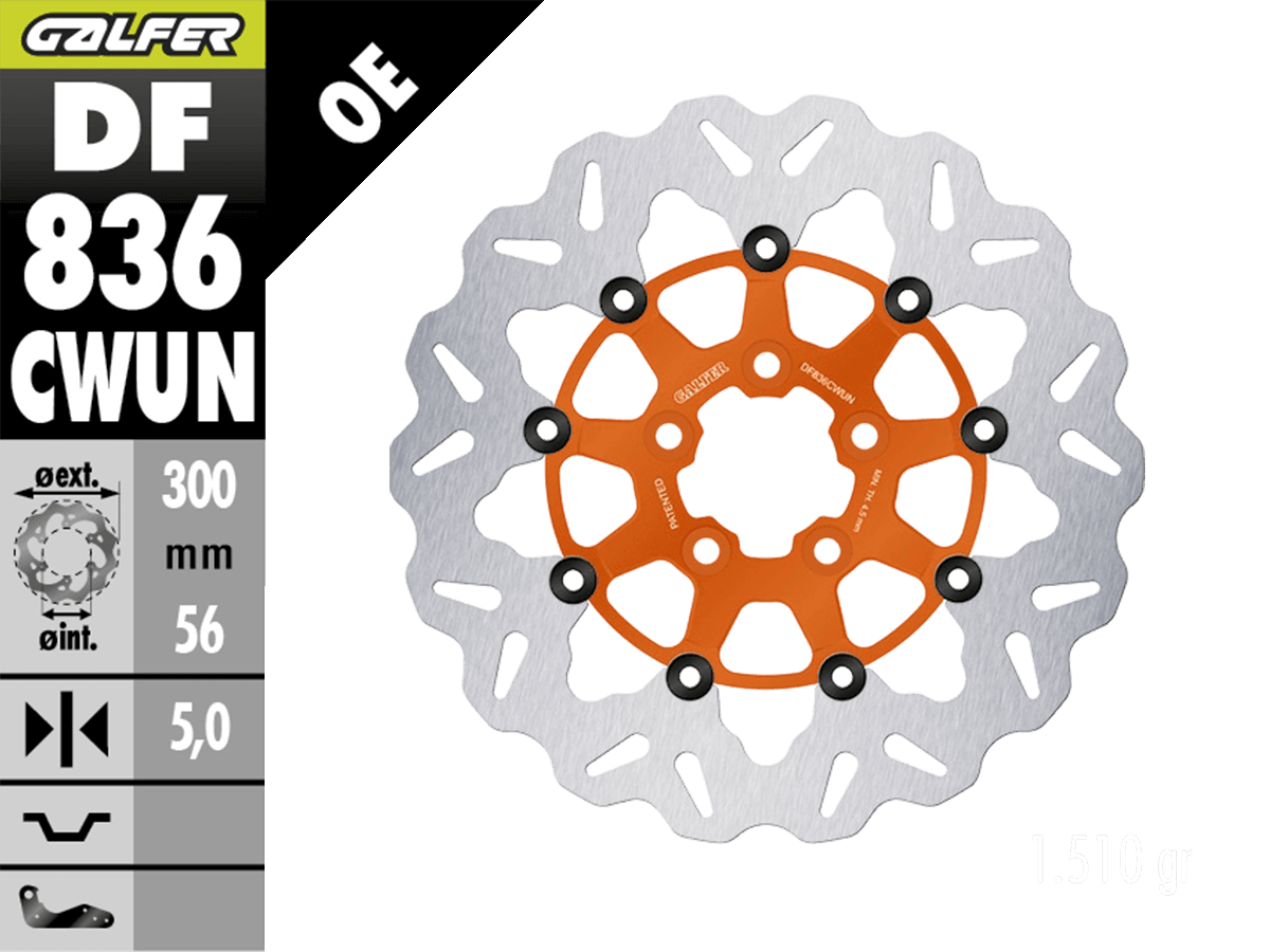 M・R・C Galfer Harley Davidson Soft Tail Rear Brake Billet Floating Rotor