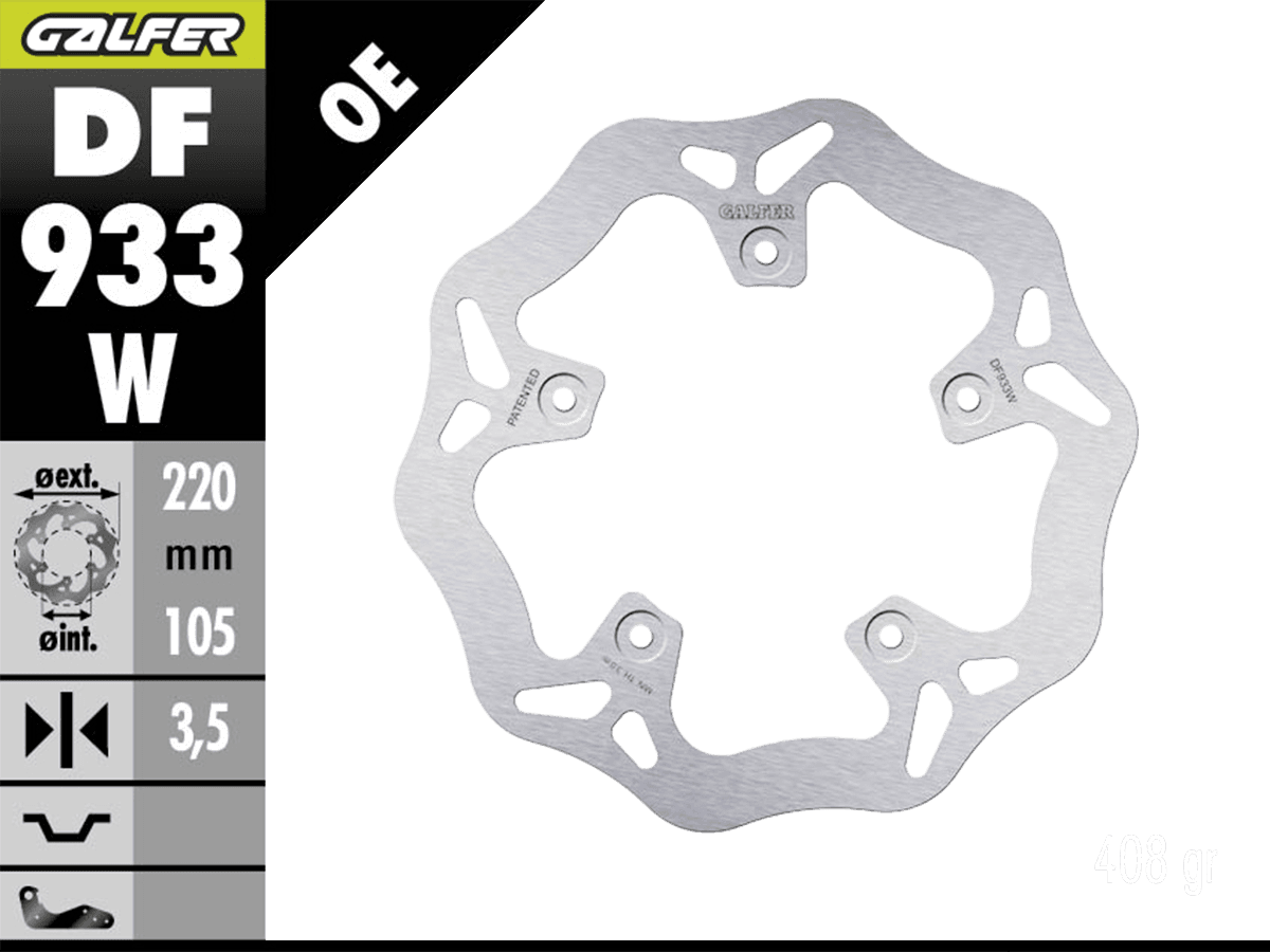 専用② Galfer BMW R 1250/1200 GS Rear Brake OEM Style Rotor (2013+)