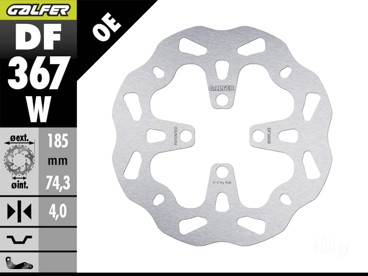 Galfer Kawasaki Z 125 Pro Rear Brake Rotor : MOTO-D Racing