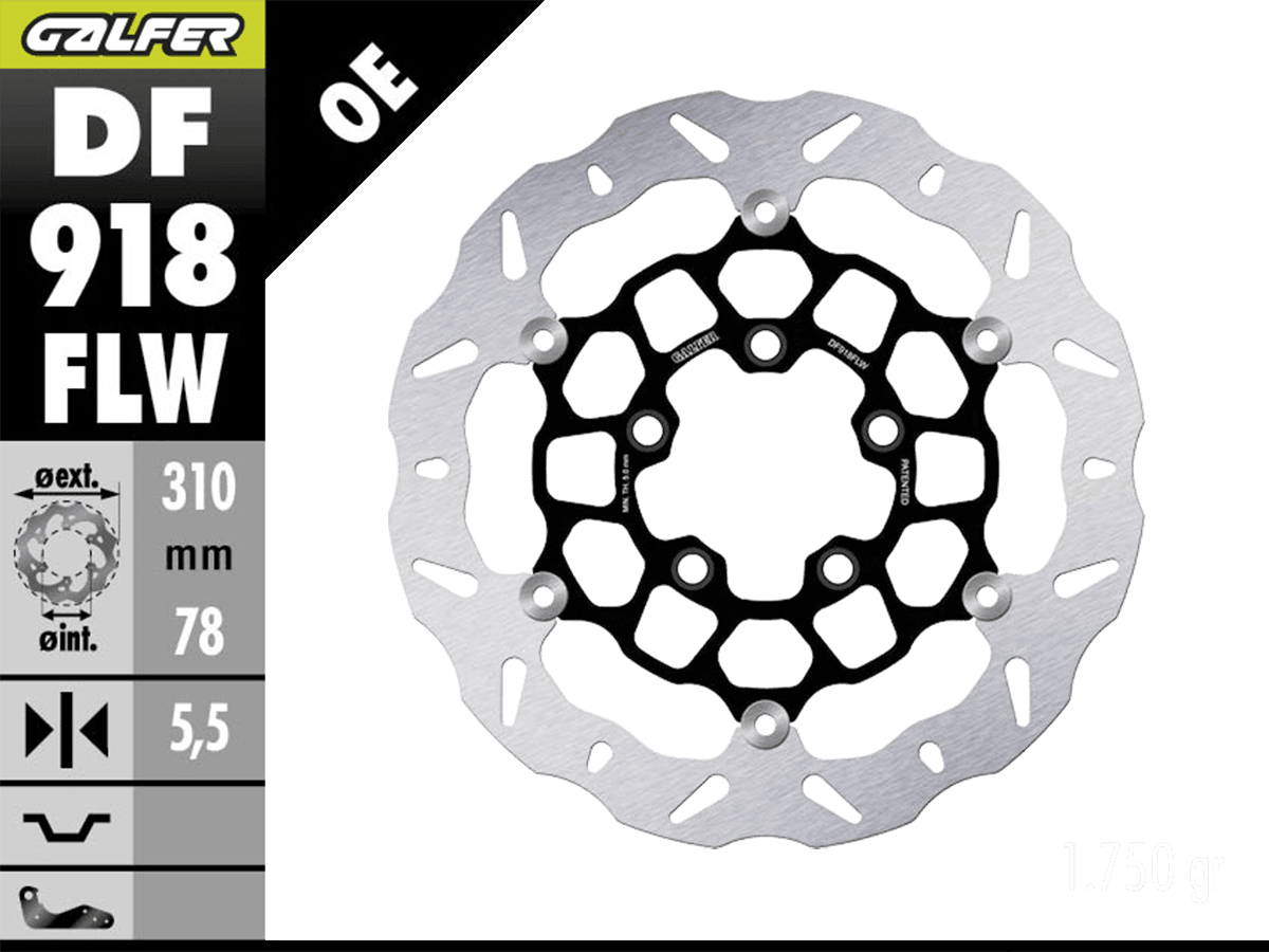 Galfer Triumph Bonneville Front Brake 310mm Floating Rotor (09-13