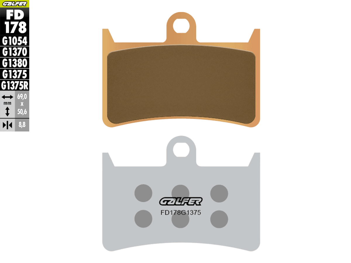 Galfer Motorcycle Brake Pads Street FD178G1375 - Front (2/pc