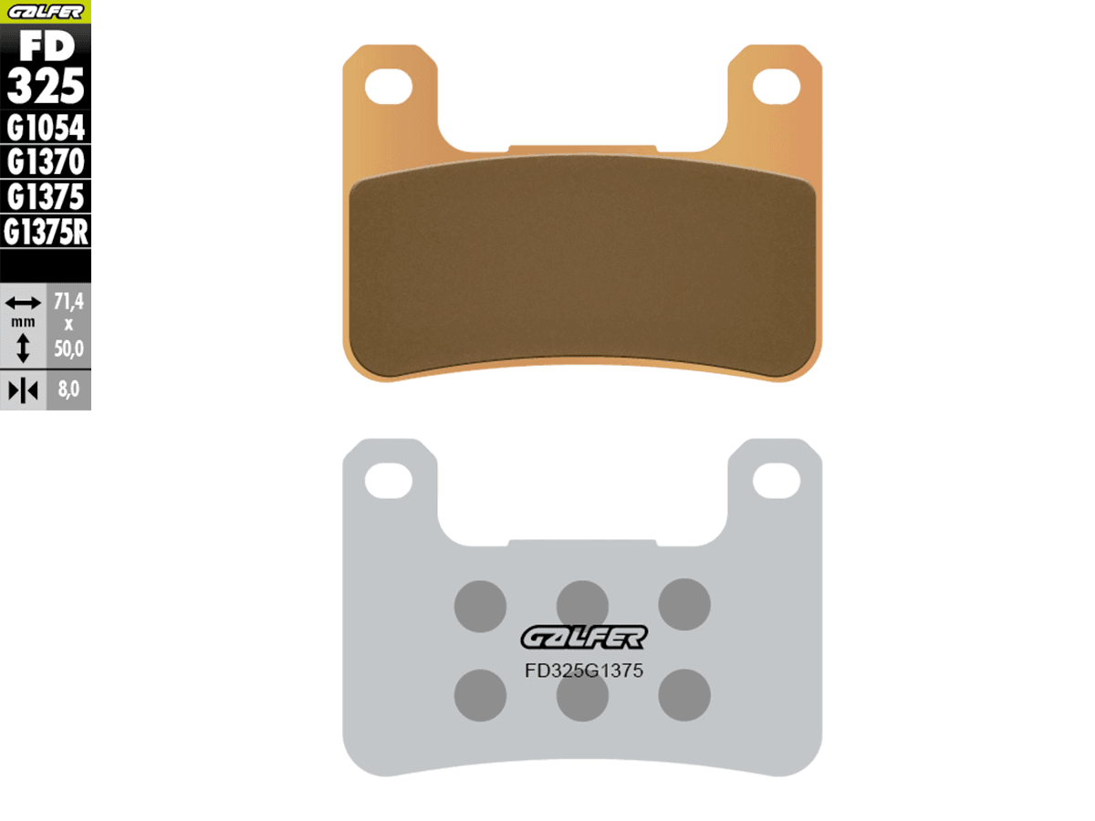 Galfer Motorcycle Brake Pads Street FD325G1375 - Front (2/pc