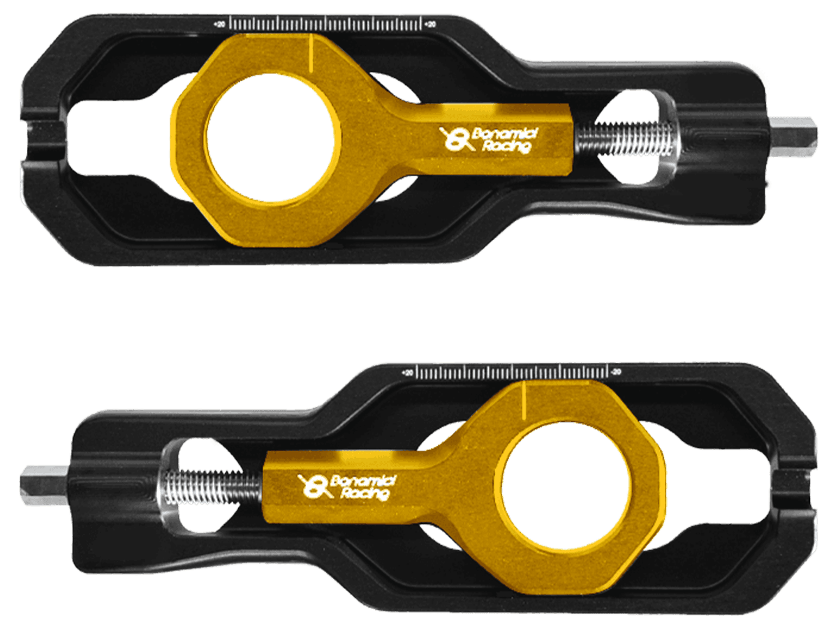 Bonamici Racing チェーンアジャスター S1000RR 09-18 Bonamici Honda CBR 1000RR Swingarm Chain Adjuster (2017+) (Silver