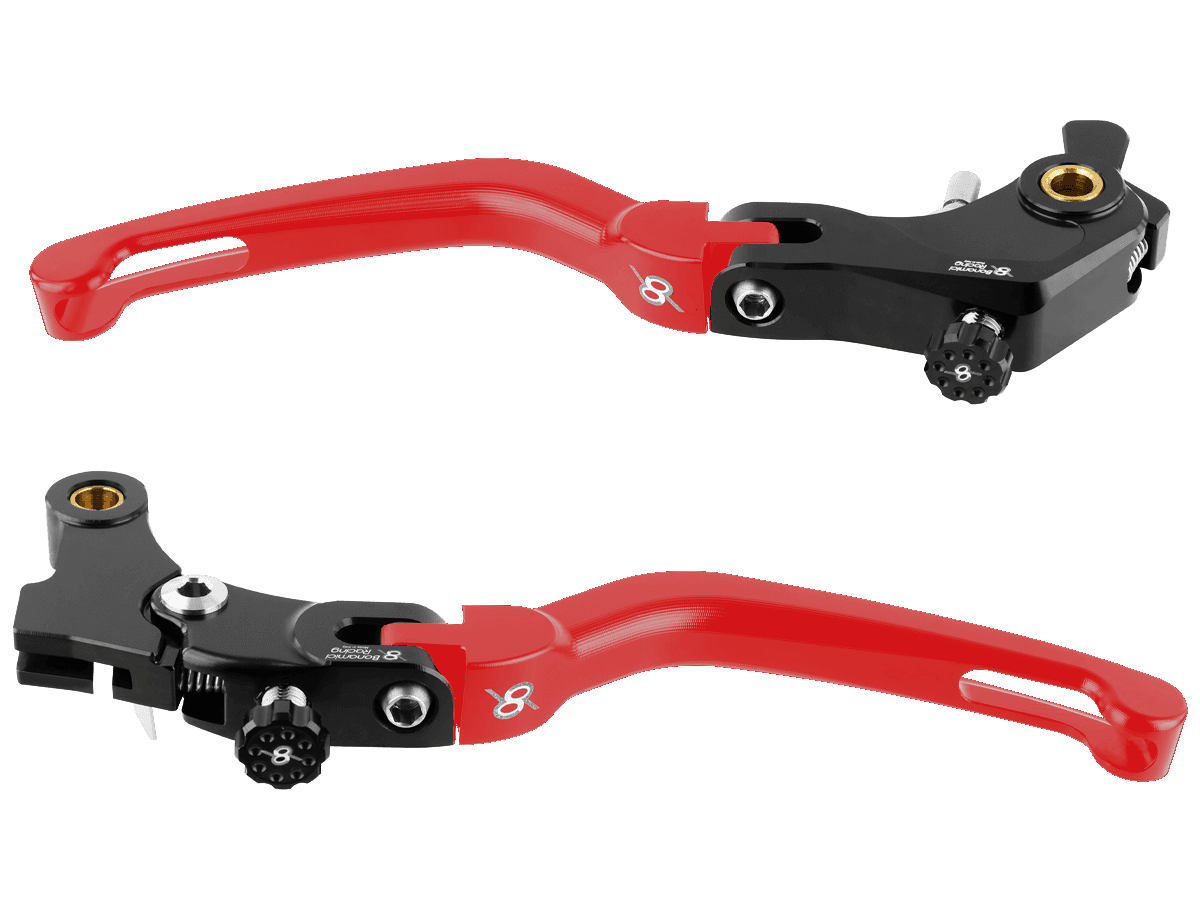 Bonamici Yamaha R9 Folding Levers (Red): MOTO-D Racing
