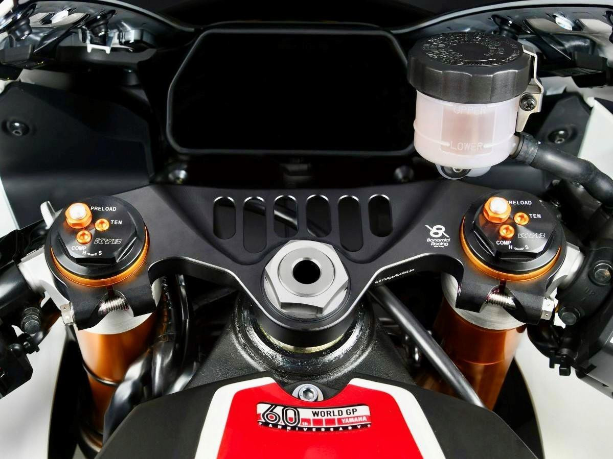 Bonamici Top Triple Clamp Yamaha R9 (Black) (Race): MOTO-D Racing