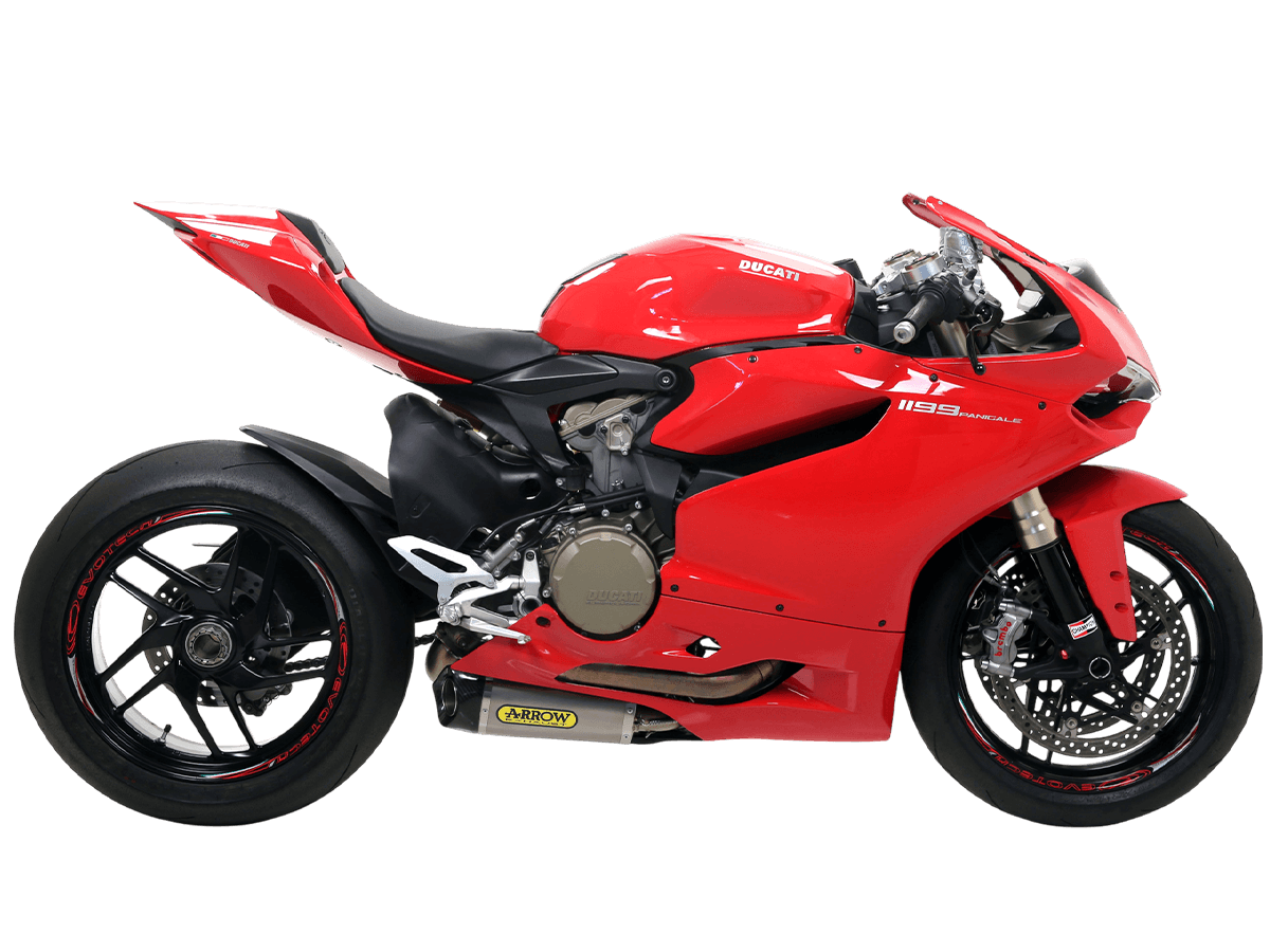 Arrow Exhaust Ducati 1199 Panigale Twin Titanium Works Carbon Cap
