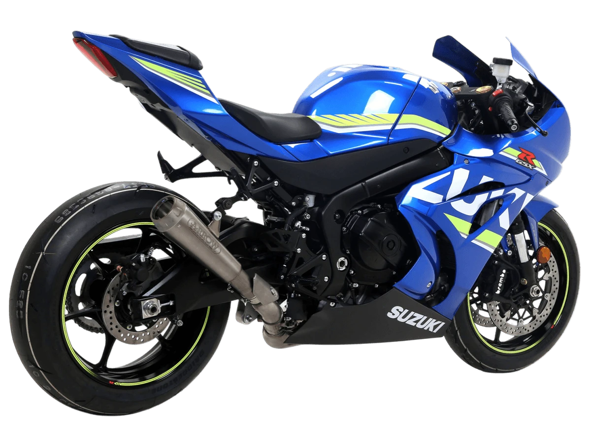 ARROW レーシングエキゾーストパイプ gsxr1000r Arrow Exhaust Suzuki GSX-R 1000 /R Titanium Pro-Race Titanium Cap