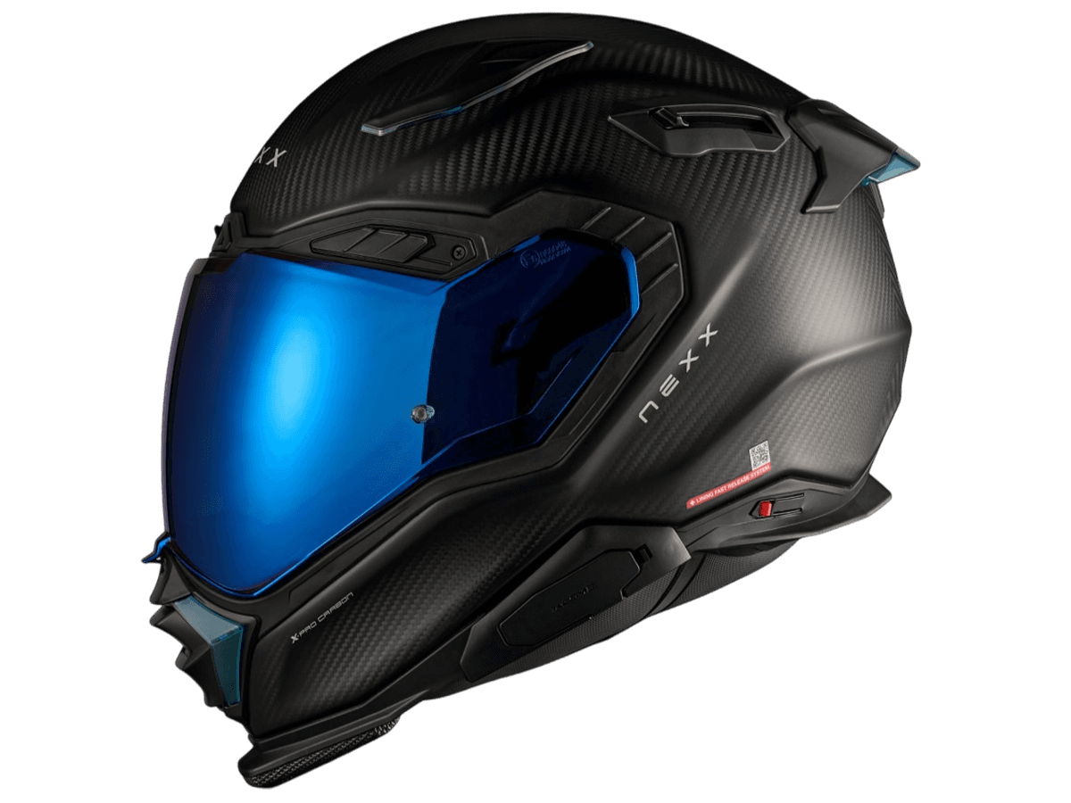 Nexx X.WST3 Helmet Carbon ZeroPro Matte Blue/ Red: MOTO-D Racing