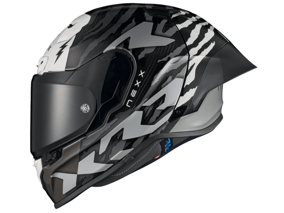 Nexx Motorcycle Helmets | X.R3R Carbon Ziger Black / Grey : MOTO-D