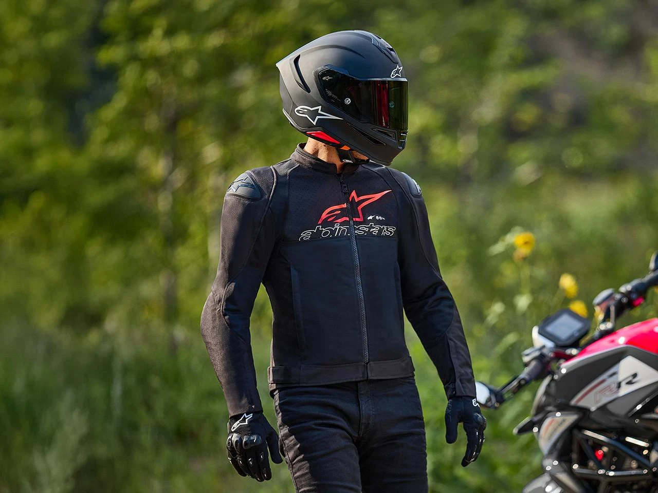 Alpinestars SMX Air Jacket (Gray / Red / Black): MOTO-D Racing