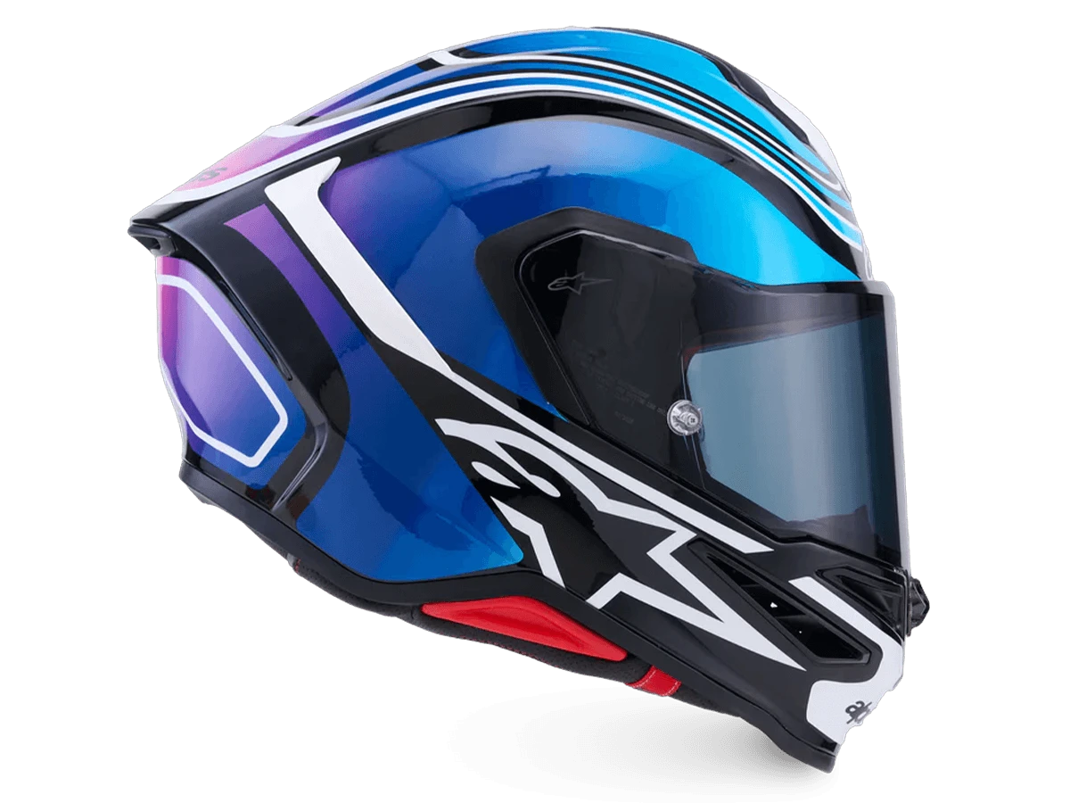 Alpinestars Supertech R7 Helmet Zeal (Blue / Black / Purple): MOTO