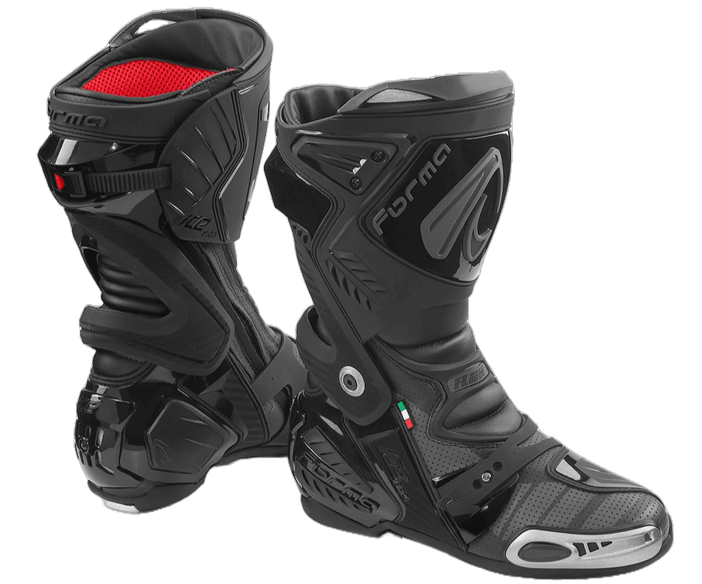 Forma Ice Pro-Flow Motorcycle Racing Boots | Black: MOTO-D Racing